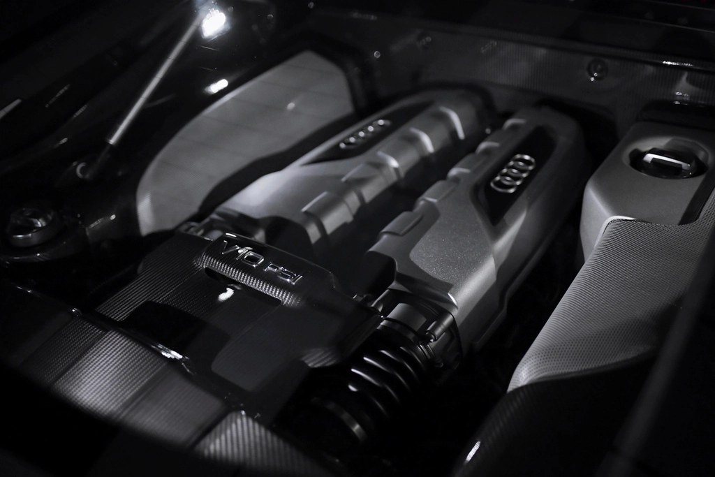 Engine bay of a modern car